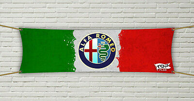Alfa Romeo Flag 1.5X5 Ft Auto Car Racing Deco Wall Mancave