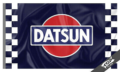 Datsun Racing Flag Banner 3X5 Black Garage Nissan