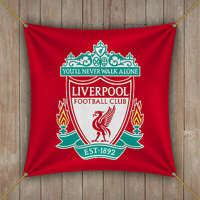Liverpool Flag banner 1x1 feet Reds England Sticker Soccer Football