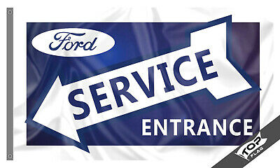 Ford Service Flag Banner 3x5 ft Ford Mustang F-150 XLT Bronco F-250 F-Series