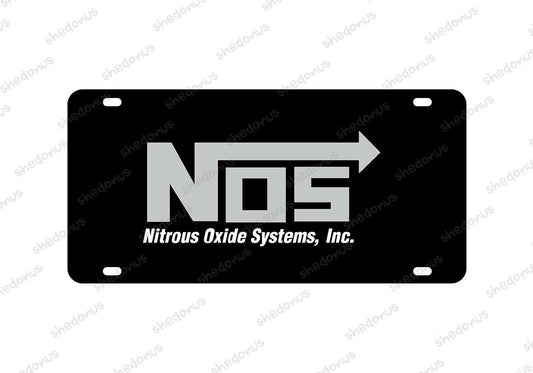 NOS Car License Plate Nitrous Oxide Systems Motorsport Cave Man Racing
