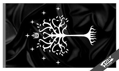Tree of Gondor Flag Banner 3x5 ft White Elendil House Tirith