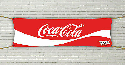Coca Cola Flag Banner 1.5x5 ft Drink Coke Zero Sip Garage Cave Man