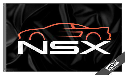 NSX Flag Banner 3x5 ft Honda Acura Japanese Car Black Hustband Gift Cave