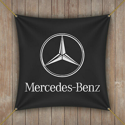 Mercedes Benz Flag Banner 1x1ft Car Racing Service AMG E-Class SL-CLass