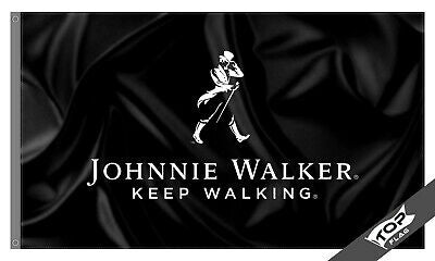 Johnie Walker Flag Banner 3x5 ft Bottle Cave Man Whiskey