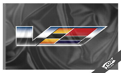 Cadillac Flag Banner 3x5ft V8 Garage Service Racing