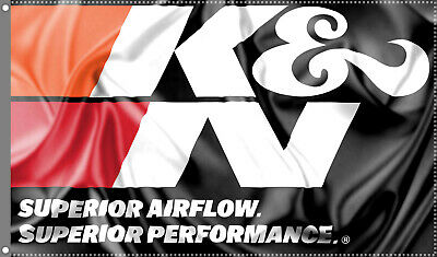 K&N Flag Banner 3x5 ft Man Cave Performance Garage Wall Car