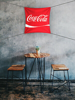 Coca Cola Flag Banner 1x1 ft Drink Coke Zero Sip Garage Cave Man