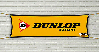 Dunlop Flag Banner 1.5x5ft Tire Tires Garage Shop Car