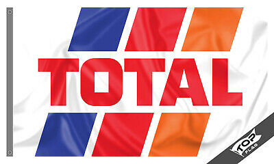 Total Flag Banner 3X5 Ft Oil Wall Racing White Motorsports Garage