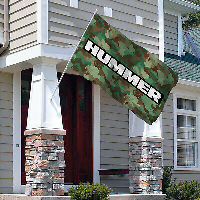 Hummer Flag Banner 3x5 ft Man Cave H1 H3 H3 H3T General Motors Military Army Gar