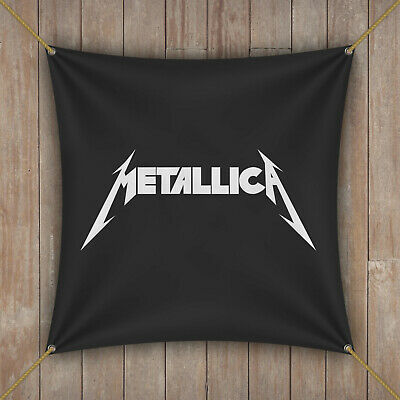Metallica Flag Banner 1x1 ft Heavy Metal Band Sandman Unforgiven Rock