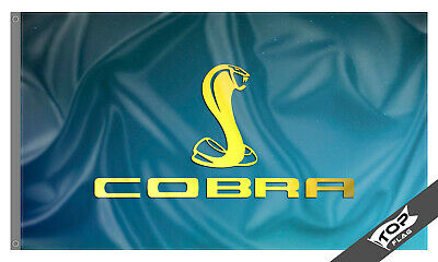 Cobra Flag Banner Ford Shelby (3x5 Ft) Svt Shelby Motorsport Racing Flag Garage