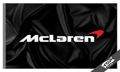 Mclaren Flag Banner 3X5 Ft Uk Black Garage Wall