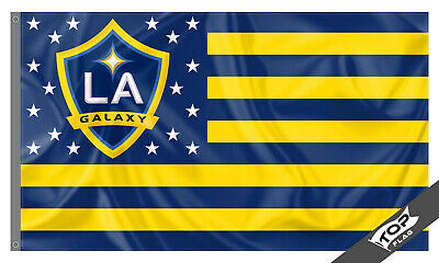La Galaxy Flag Banner 3X5 Ft Los Angeles Usmnt Bandera Mls Soccer