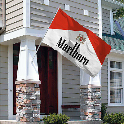 Marlboro Flag Banner 3x5 ft Man Cave Ciggarettes Adverstise