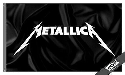 Metallica Flag Banner 3x5ft Band Black Heavy Metal Durable 100% Polyester Fabric