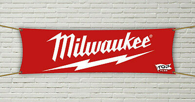 Milwakee Tool Flag Banner 1.5x5 ft Heavy Duty Packout Cordless Drill M12