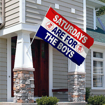 Saturdays are for the boys Flag Banner 3x5 ft Man Cave