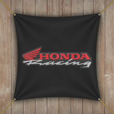 Honda Racing Flag Banner 1x1 ft Man Cave Black Manufacturer Car