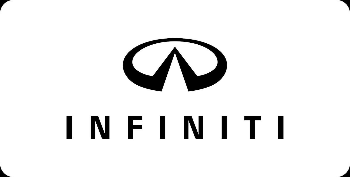 Infiniti License Plate Acrylic Car Tag G35 G37 Q50 QX80 White Sport Sedan