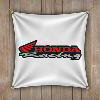 Honda Racing Flag Banner 1 x 1 ft Man Cave White Manufacturer Car