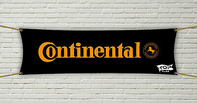 Continental Banner Flag Tires Tyres Racing Shop Garage Black Cave