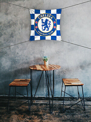 Chelsea FC Flag banner 1ft x 1ft FOOTBALL Soccer blues Gift as Sticker