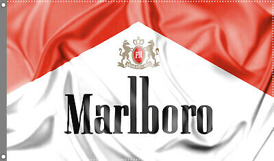 Marlboro Flag Banner 3x5 ft Man Cave Ciggarettes Adverstise