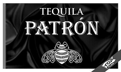 Tequila Patron Flag 3X5 Ft Banner Alcohol Liquor Bar Black Mexico Cave