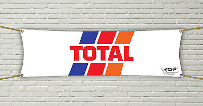 Total Flag Banner 1.5X5 Ft Oil Wall Racing White Motorsports Garage Man Cave