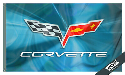 Chevrolet Corvette Flag Banner 3x5ft Car Racing Shop Zl1 Wall Garage C7