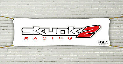 Skunk2 Racing Flag Banner Performance Parts Car Garage 1.5x5ft
