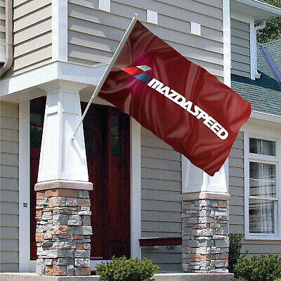 Mazda Flag Banner 3X5FT Mazadaspeed3 Mazadaspeed6 Turbb Speed Racing Miata