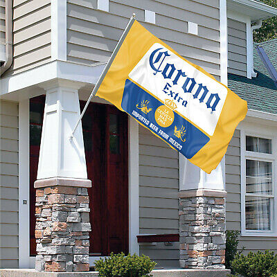 Corona Extra 3X5 Ft Flag Banner Cerveza Imported Cave Man Mexico