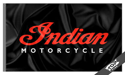 Indian Motorcycle Flag Banner 3X5 Ft Black Garage Wall