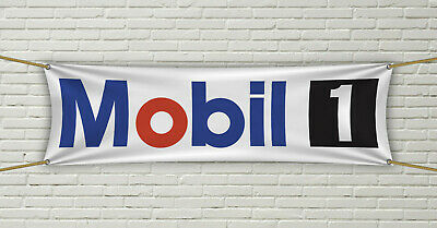 Mobila Flag Banner 1.5x5 ft Gas Pegasus Flag Banner Blue Retro Logo Oil Racing G