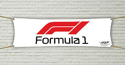 Formula 1 Flag Banner 1.5X5 Ft One Auto Car New White Garage