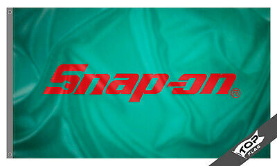 Snap-on Flag Banner 3x5 ft American Tools Green Garage Wall
