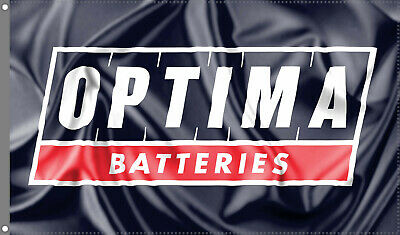 Optima Batteries Flag Banner 3x5 ft Battery Man Cave Garage