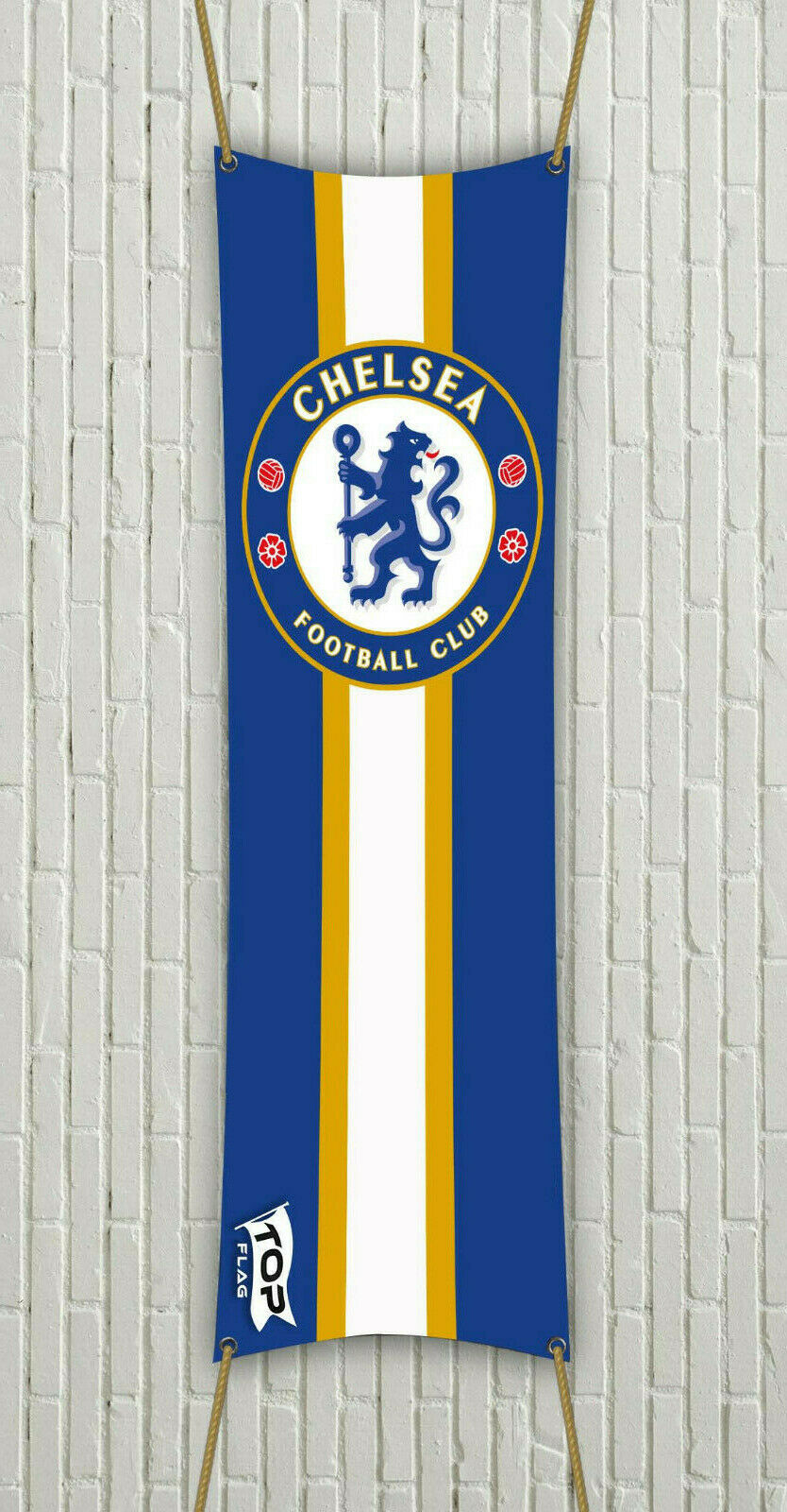 Chelsea FC Flag banner 2ft x 6ft FOOTBALL Soccer Hazard Eden Checkers