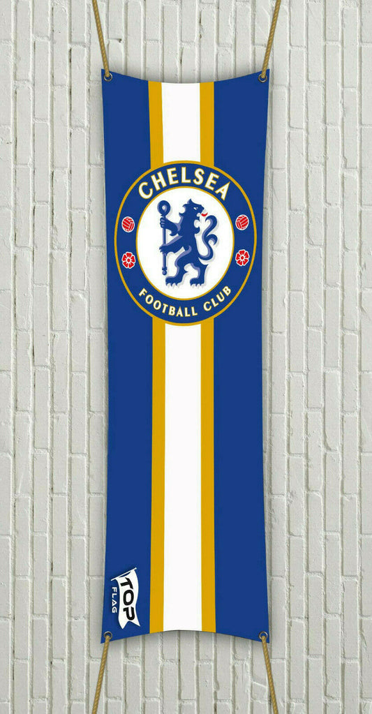 Chelsea FC Flag banner 2ft x 6ft FOOTBALL Soccer Hazard Eden Checkers