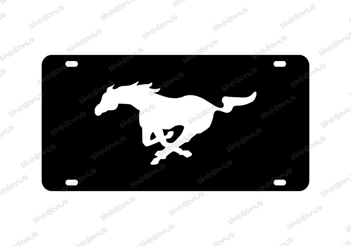Mustang License Plate Acrylic Any Car Tag Mustang Ford Permium