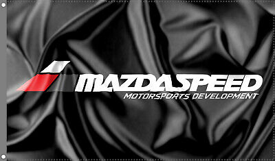 MazdaSpeed Flag Banner 3x5 ft Mazadaspeed3 Mazadaspeed6 Turbb Speed Racing Miata