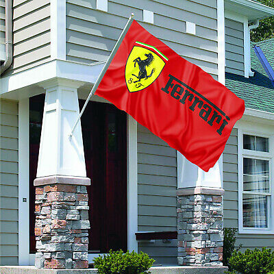 Ferrari Flag Banner 3 x 5 ft Racing Italy Car Manufacturer Fans Garage Decor Red