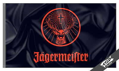 Jagermeister Flag Banner 3X5 Ft Car Wall Garage Black Advertising Promo