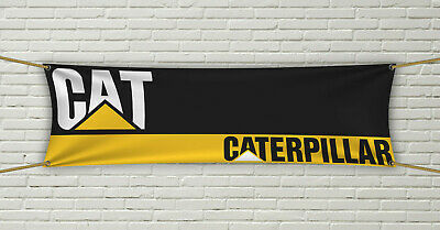 CAT Flag Banner 1.5x5 ft Caterpillar Banner Inc Company Machinery Engines Trucks